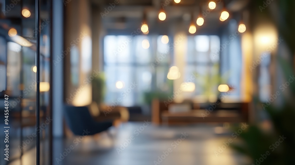 Blurred Interior of a Modern Office or Lobby Blurred Interior of a Modern Office or Lobby