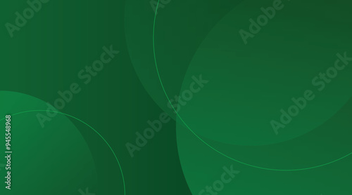 Abstract background with transparent green circles creating dynamic composition and copy space for modern design