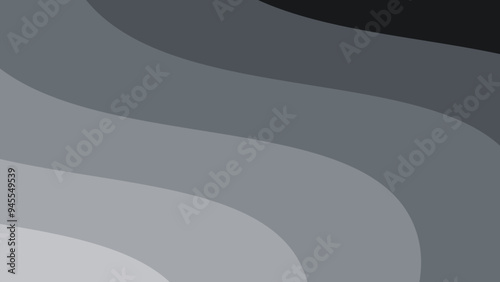 Grey wave paper cut abstract background vector image for backdrop or presentation