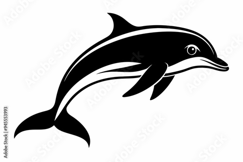 Dolphin silhouette icon vector illustration