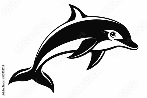 Dolphin silhouette icon vector illustration