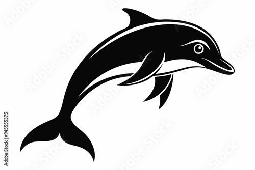 Dolphin silhouette icon vector illustration