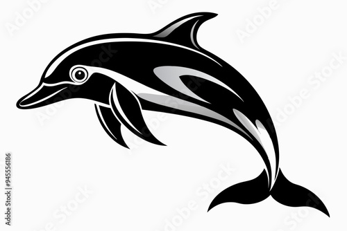 Dolphin silhouette icon vector illustration