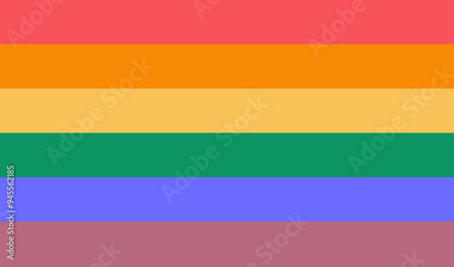 A vibrant rainbow flag symbolizing LGBTQ+ pride and diversity.