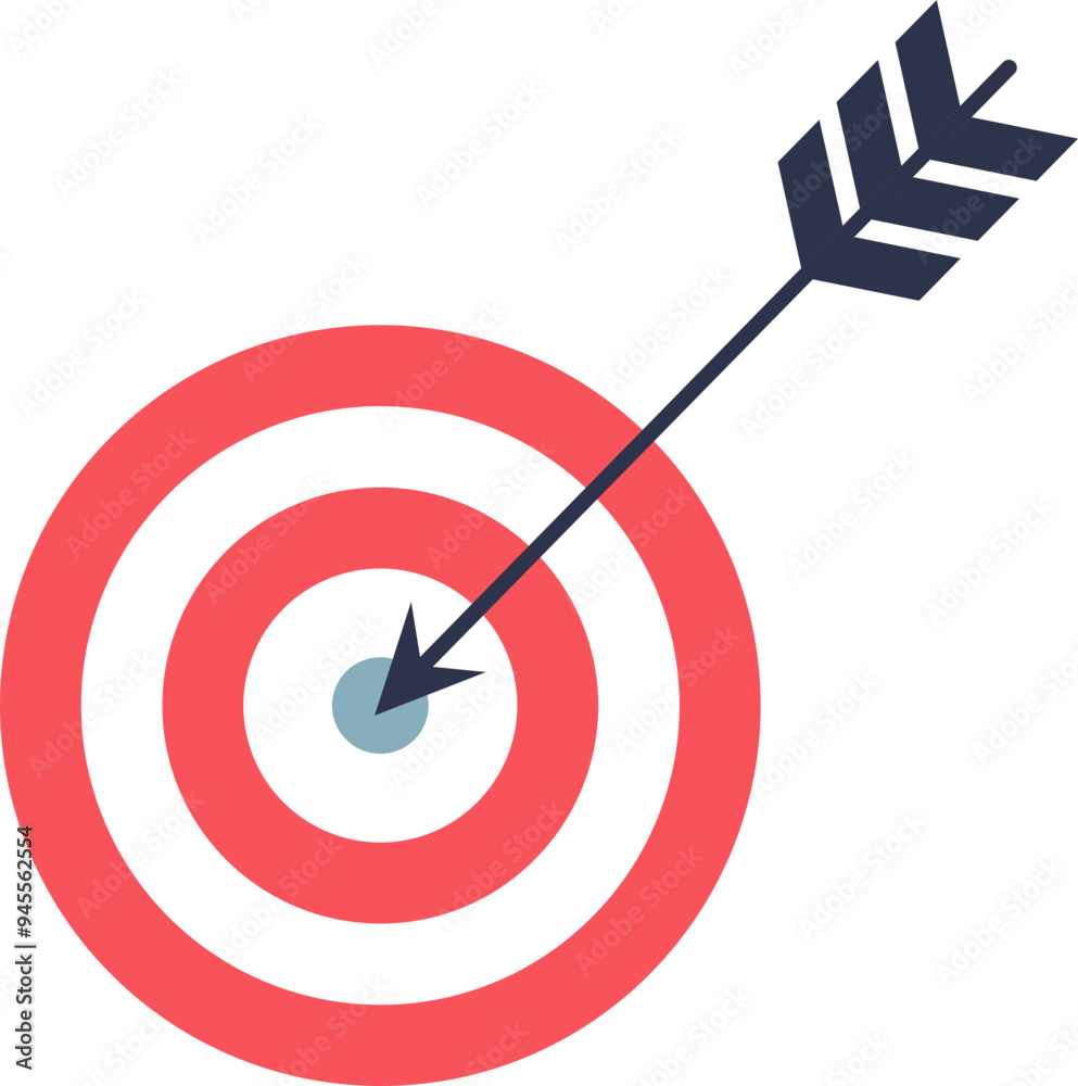 Arrow hitting the bullseye of a target, symbolizing precision and goal achievement. Arrow hitting the bullseye of a target, symbolizing precision and goal achievement.