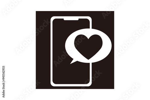 スマホといいねマークのアイコン