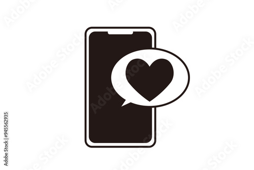 スマホといいねマークのアイコン
