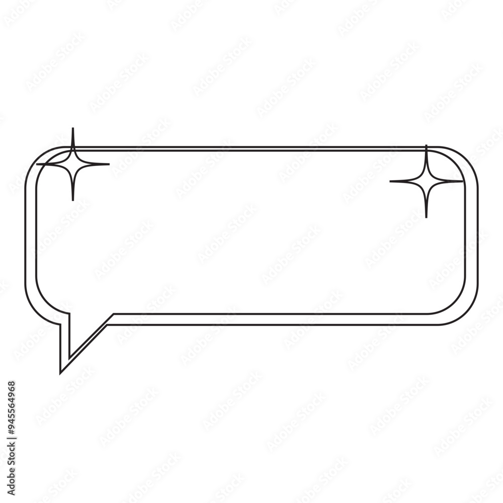 Hand Drawn Retro Text Box Illustration. Isolated Vector Graphic in Doodle Design Hand Drawn Retro Text Box Illustration. Isolated Vector Graphic in Doodle Design