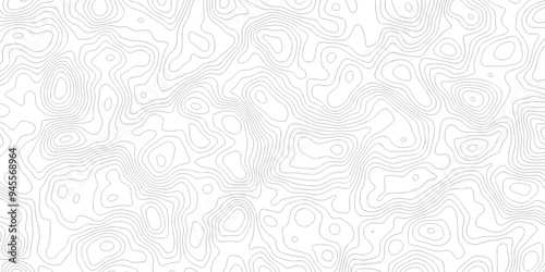 Pattern with lines and dots The stylized height of the topographic map contour in lines and contours isolated on transparent. Black and white topography contour lines map isolated on white background.