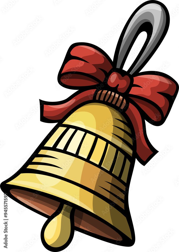 Cartoon doodle funny school bell Stock Illustration | Adobe Stock