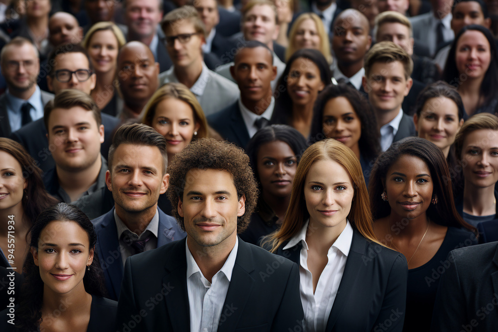 Successful business people person in modern interior office space building made with Generative AI artwork Successful business people person in modern interior office space building made with Generative AI artwork