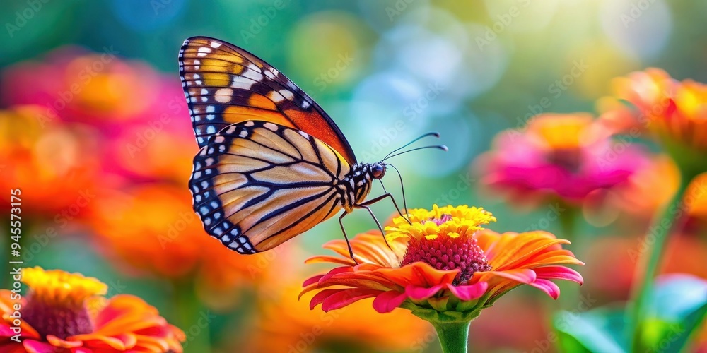 Butterfly perched delicately on a vibrant flower , nature, beauty, insect, pollination, wings, colorful, garden, vibrant Butterfly perched delicately on a vibrant flower , nature, beauty, insect, pollination, wings, colorful, garden, vibrant