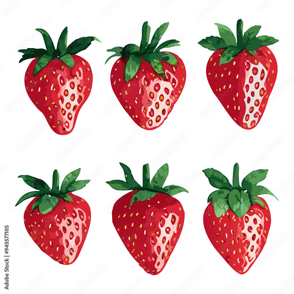 set of strawberry set of strawberry