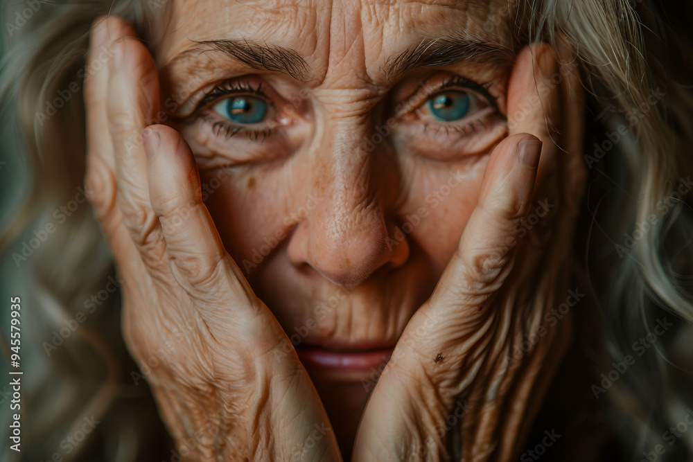 Fototapeta premium Generative AI creative illustration of desperate person with mental disorder health problems