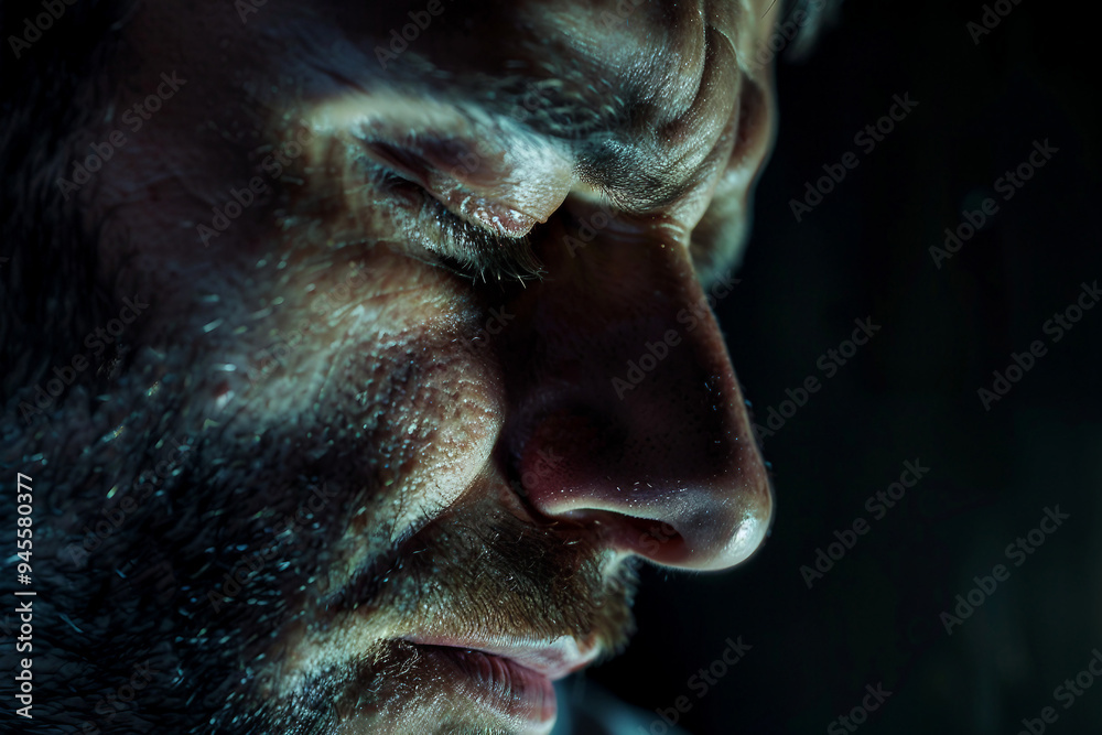 Generative AI creative illustration of desperate person with mental disorder health problems Generative AI creative illustration of desperate person with mental disorder health problems