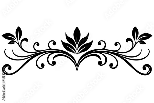 elegant floral vector ornamental dividers on white background 