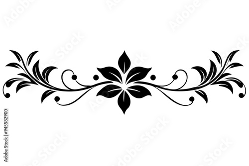 elegant floral vector ornamental dividers on white background 