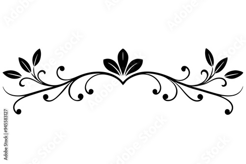 elegant floral vector ornamental dividers on white background 