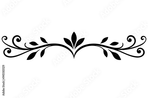 elegant floral vector ornamental dividers on white background 