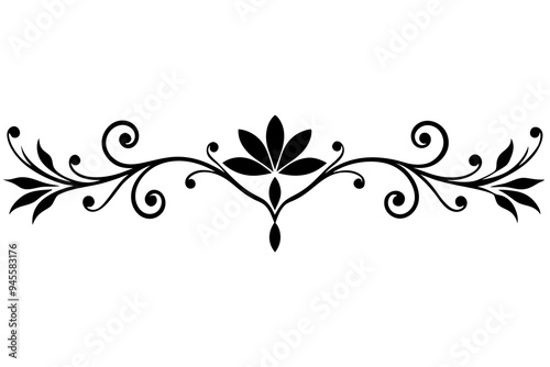 elegant floral vector ornamental dividers on white background 