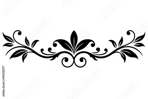 elegant floral vector ornamental dividers on white background 