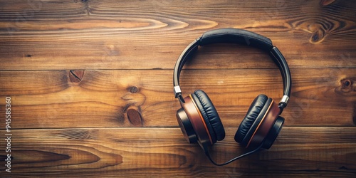 Headphones laying on a wooden surface, music, technology, audio, sound, equipment, accessories, gadget, devices