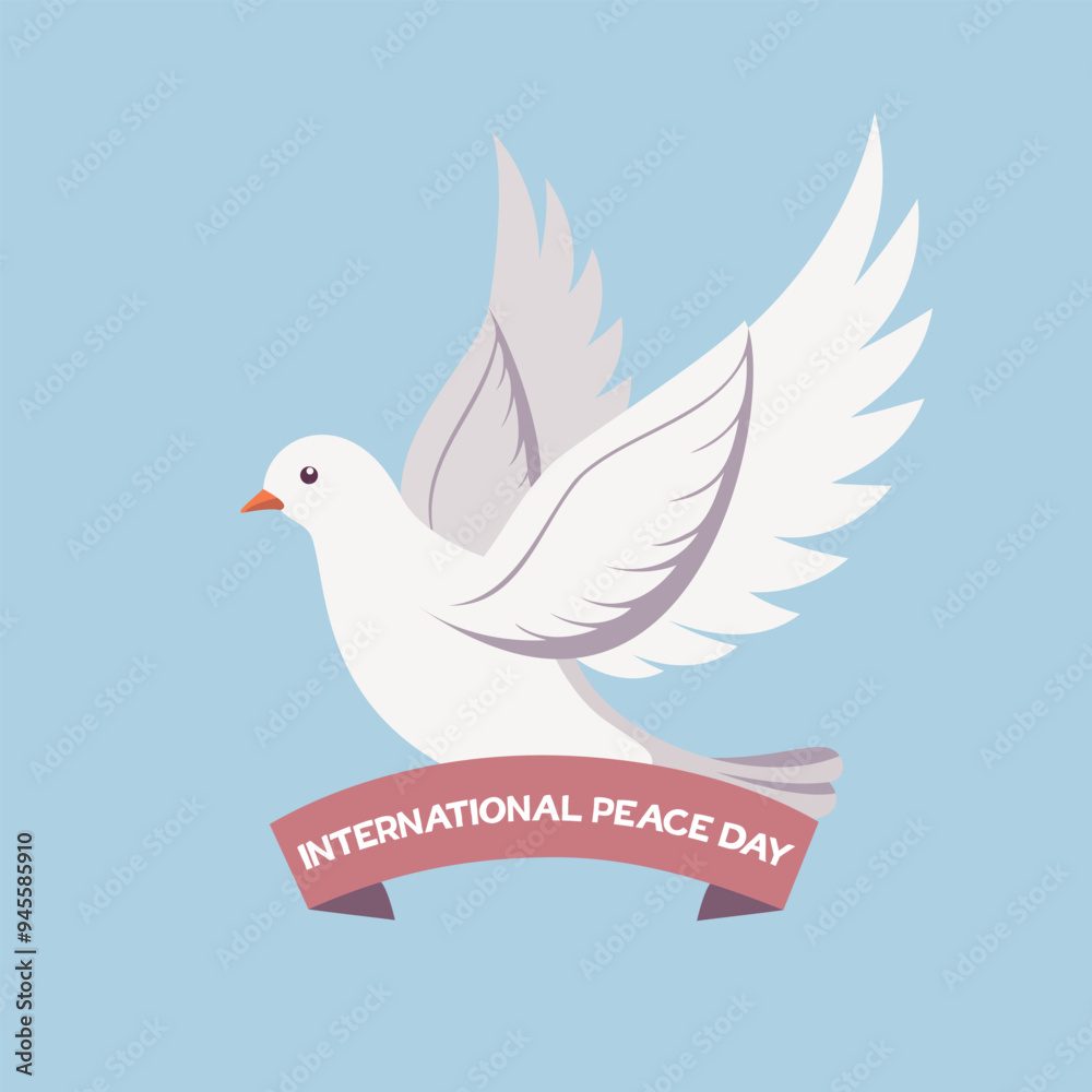 Fototapeta premium International Day of Peace. Illustration with dove