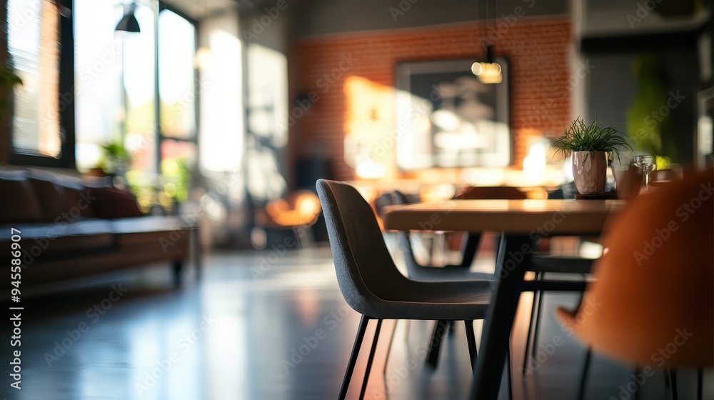 Modern Interior Design with Focus on Chair and Table Modern Interior Design with Focus on Chair and Table