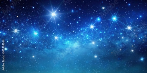 Wallpaper Mural Blue starry night sky background with bright twinkling stars, space, astronomy, background, universe, celestial, galaxy Torontodigital.ca