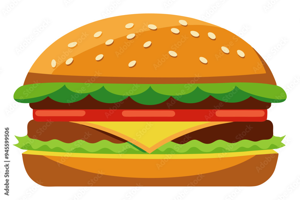 Delicious Burger Clipart: Perfect for Menus and Promotions Delicious Burger Clipart: Perfect for Menus and Promotions
