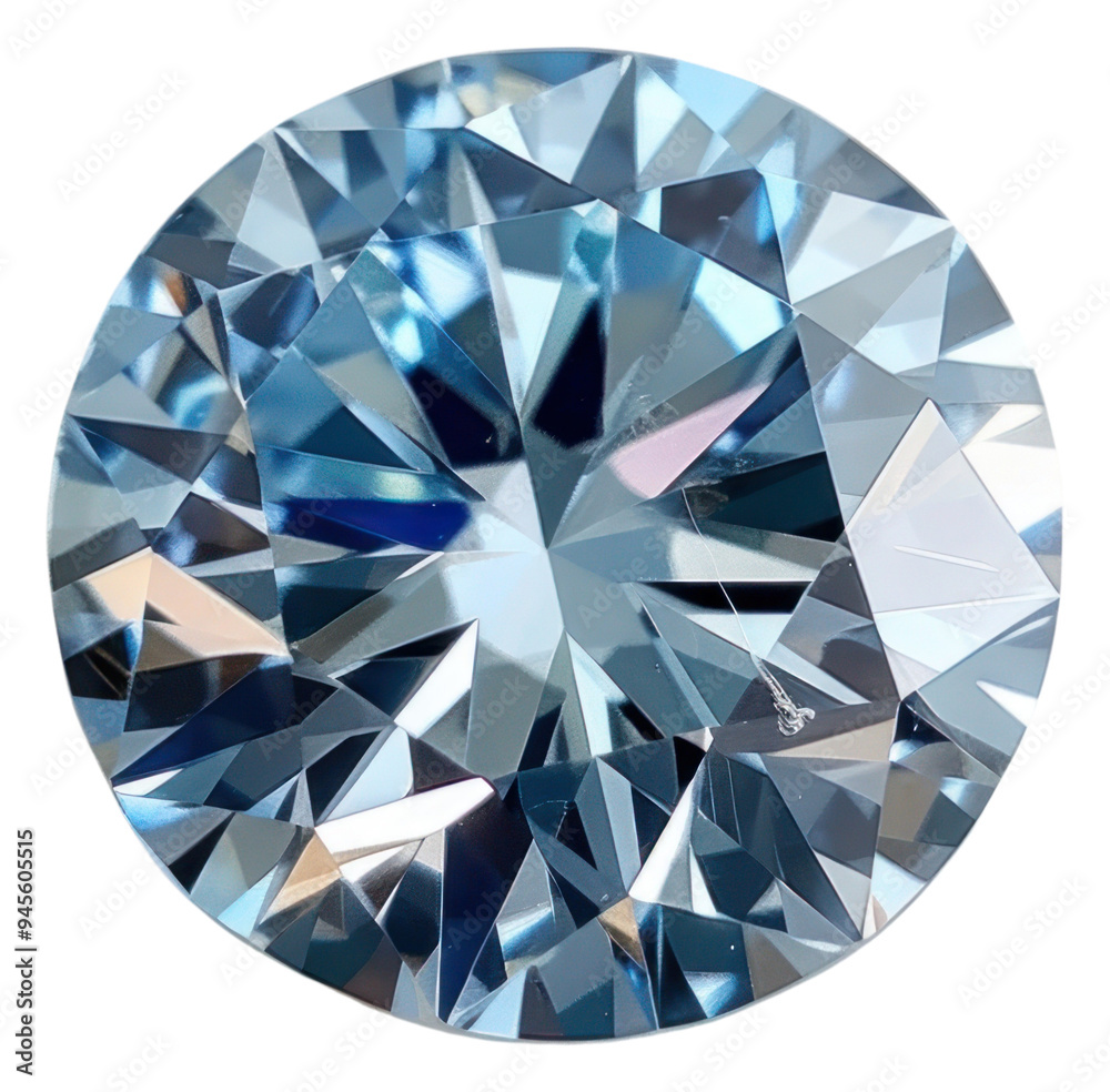 PNG Brilliant blue round diamond gemstone PNG Brilliant blue round diamond gemstone