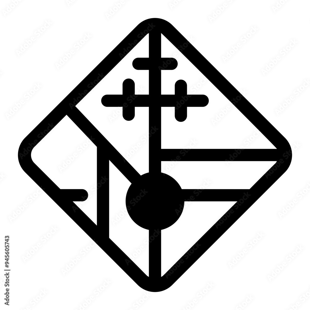 Hidden enemies symbol icon in solid style Hidden enemies symbol icon in solid style