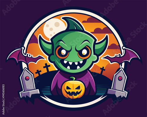 hallowen t shirt and sticker vector illustration design