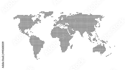 Fototapeta Naklejka Na Ścianę i Meble -  Dotted world map 