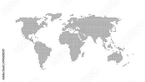 Fototapeta Naklejka Na Ścianę i Meble -  World map on white