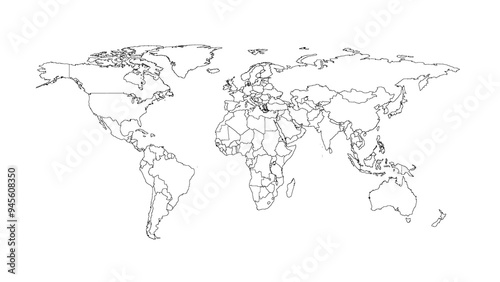 Fototapeta Naklejka Na Ścianę i Meble -  World map