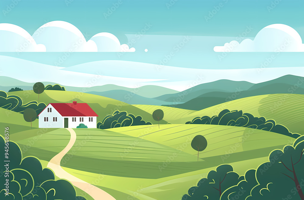 Obraz premium landscape with mountains