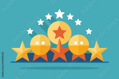 5 stars rating feedback, customer satisfaction, comment or giving product review, best reputation or ranking, assessment, excellent award concept, customer or client giving five stars feedback review
