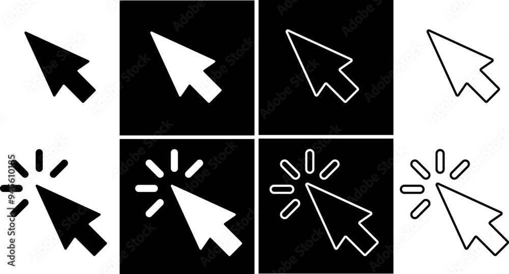 cursor icon, set of arrows cursor icon, set of arrows