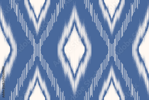 Ethnic ikat seamless pattern.beautiful pattern. folk embroidery,bohemian style,aztec geometric art ornament print.ethnic abstract art.Seamless fabric.design for fabric, carpet, wallpaper, clothing.