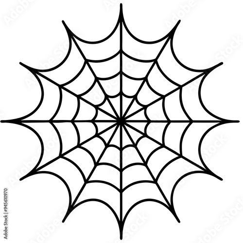 Halloween spider web vector illustration