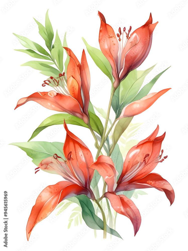 Clianthus Watercolor Flower Plant Nature Art
Clianthus Watercolor Flower Plant Nature Art