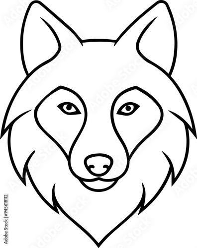 Wolf outline svg drawing