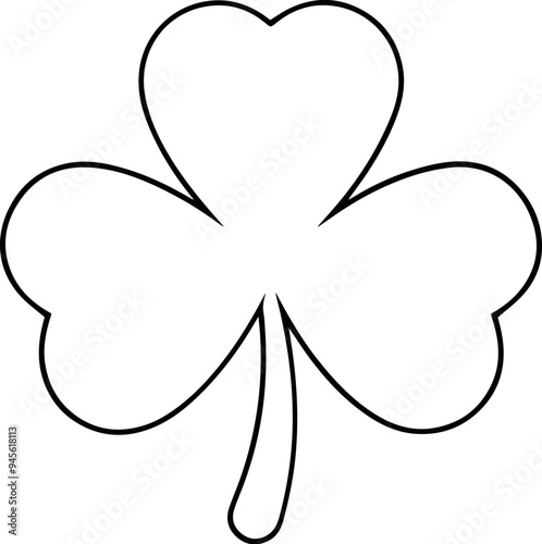 Shamrock drawing outline svg