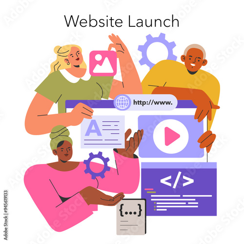 Business Startup. Flat Vector Illustration