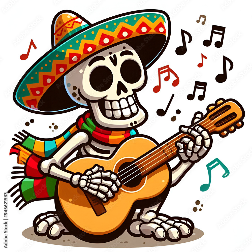 Skeleton Playing a Guitar Skeleton Playing a Guitar