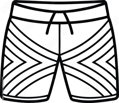Fun coloring book with patterned swimming trunks for kids to explore and enjoy their summer creativity

