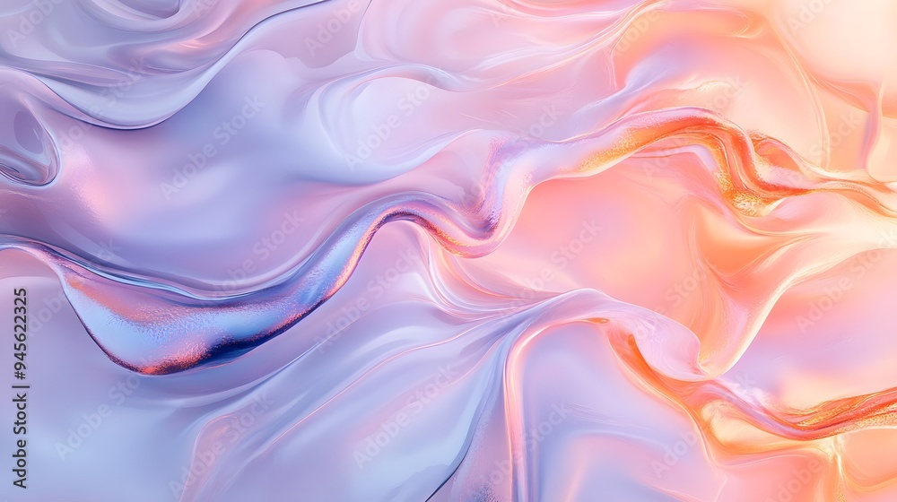 organic waves of molten metal merging with soft. A vibrant and textured abstract background featuring fluid waves of soft pastel colors creating a ser organic waves of molten metal merging with soft. A vibrant and textured abstract background featuring fluid waves of soft pastel colors creating a ser