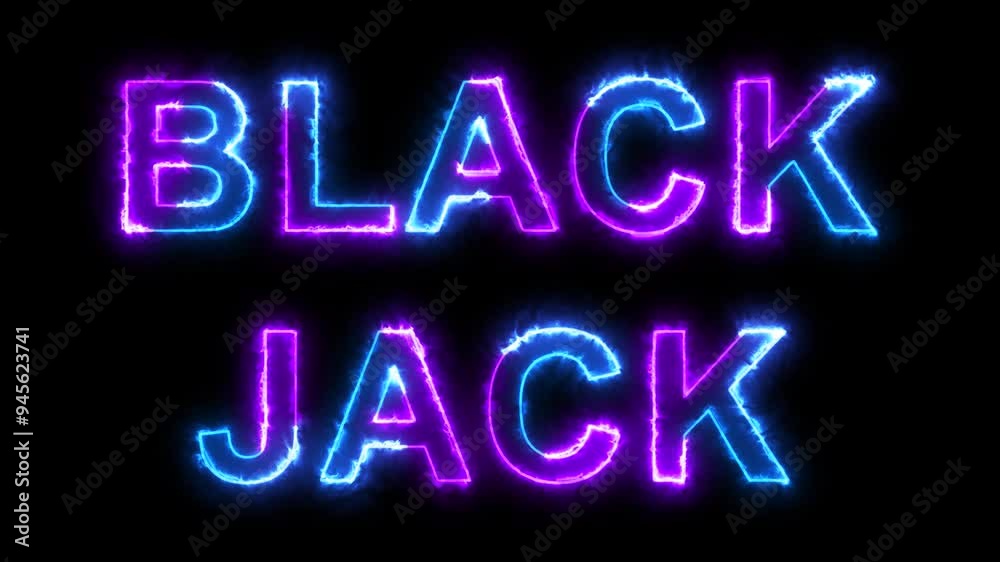 Casino with Black Jack and Roulette text font with neon light. Luminous and shimmering haze inside the letters of the text Casino. Casino neon sign. 4K. Casino with Black Jack and Roulette text font with neon light. Luminous and shimmering haze inside the letters of the text Casino. Casino neon sign. 4K.