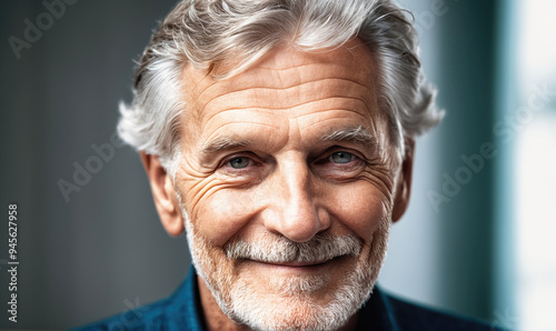 A man with gray hair and a beard smiles for the camera